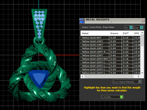 CHARMING BLUE SAPPHIRE PENDANT 3D PRINTABLE MODEL 3D Model