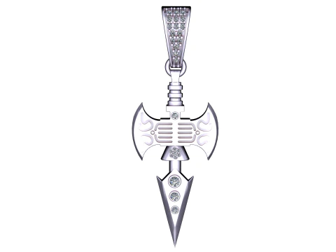 AXE AND ARROW COMBO PENDANT 3D PRINTABLE MODEL 3D Model