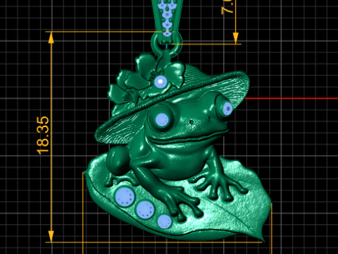 FROG AND SHELL PENDANT 3D PRINTABLE MODEL 3D Model