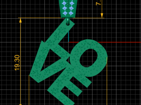 LOVE WORD PENDANT 3D PRINTABLE MODEL 3D Model