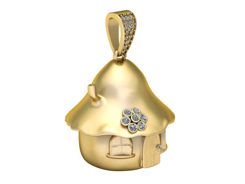 VILLAGE HOUSE PENDANT 3D PRINTABLE MODEL 3D मॉडल