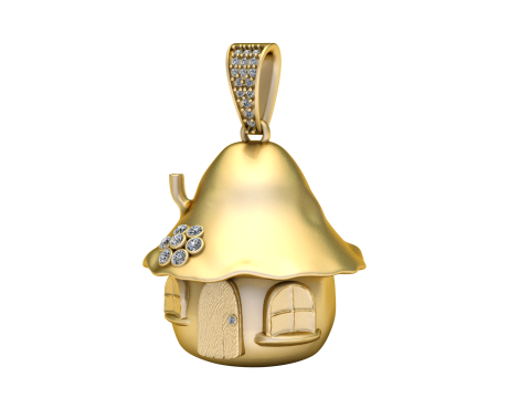 VILLAGE HOUSE PENDANT 3D PRINTABLE MODEL 3D Model