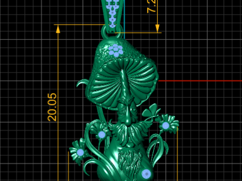 MUSHROOM PLANT UNCLE PENDANT 3D PRINTABLE MODEL 3D Модель