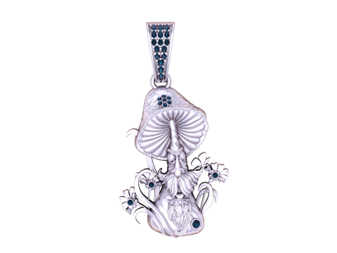 MUSHROOM PLANT UNCLE PENDANT 3D PRINTABLE MODEL 3D Модель