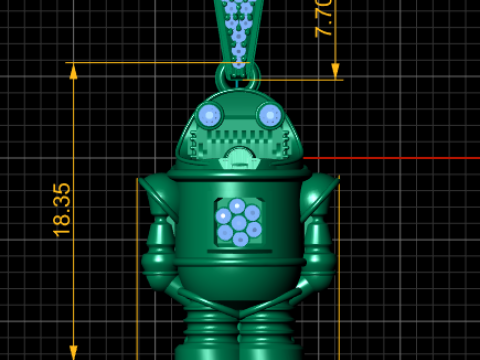 ROBOT PENDANT 3D PRINTABLE MODEL Modèle 3D