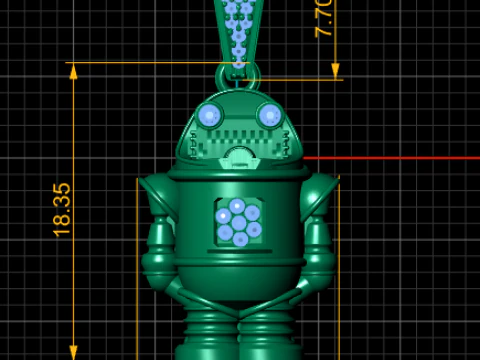 ROBOT PENDANT 3D PRINTABLE MODEL 3D Model