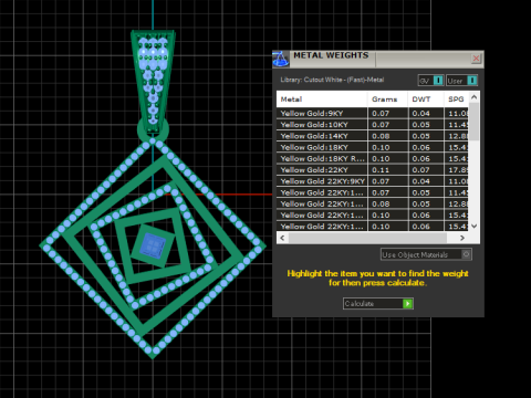 SQUARE SHAPE PENDANT 3D PRINTABLE MODEL Modelo 3D