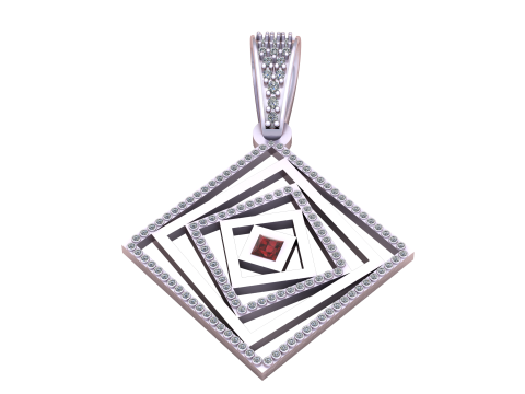 SQUARE SHAPE PENDANT 3D PRINTABLE MODEL Modelo 3D