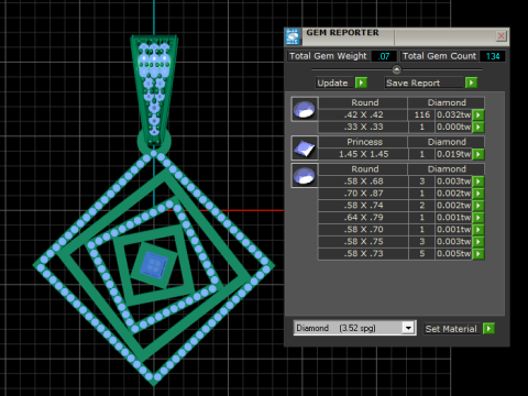 SQUARE SHAPE PENDANT 3D PRINTABLE MODEL Modelo 3D