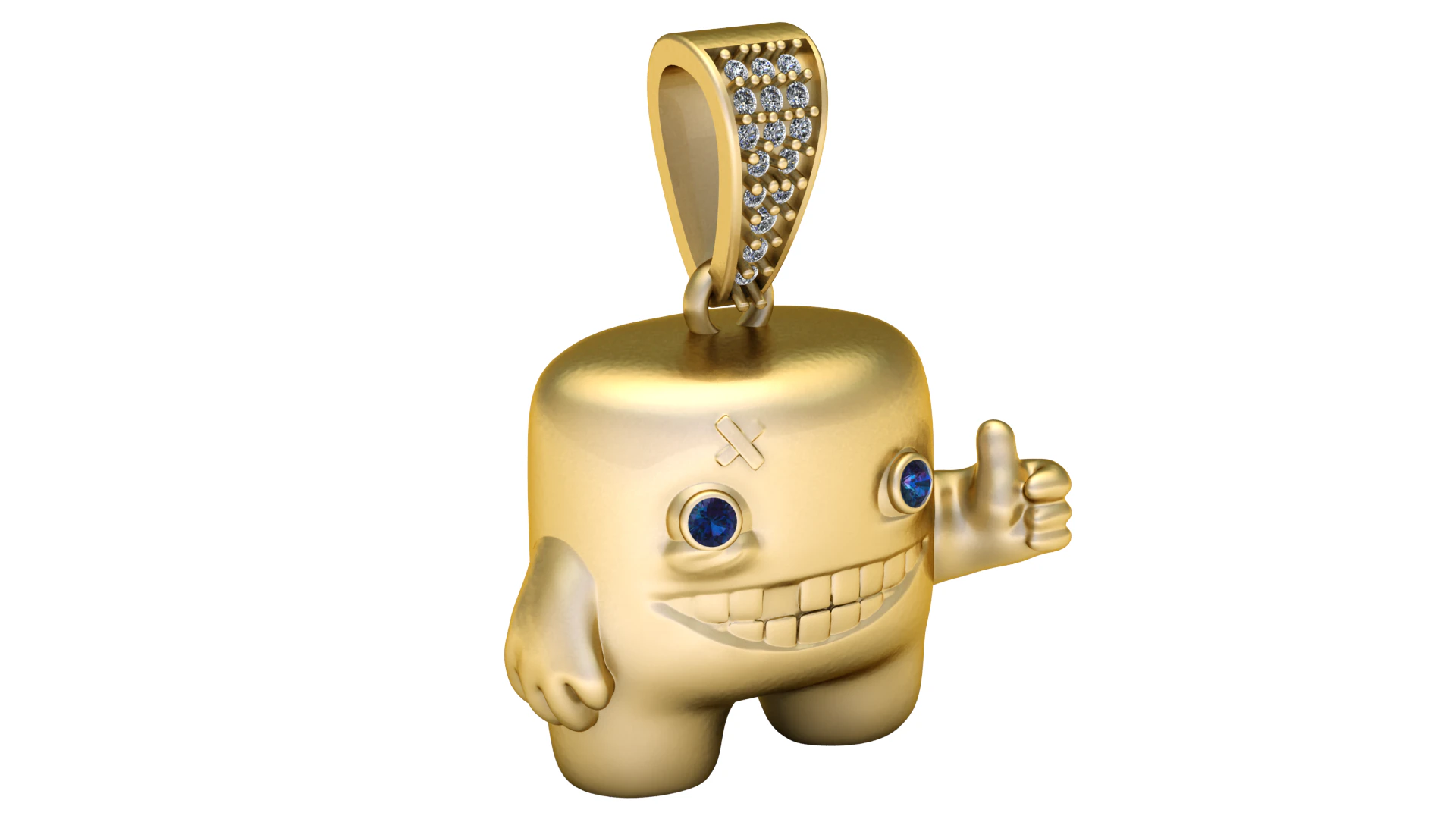 CARTOON PENDANT 3D PRINTABLE MODEL 3D Model .c4d .max .obj .3ds .fbx .stl .blend 