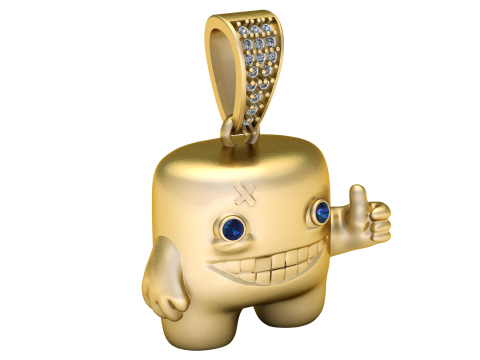 CARTOON PENDANT 3D PRINTABLE MODEL 3D Модель