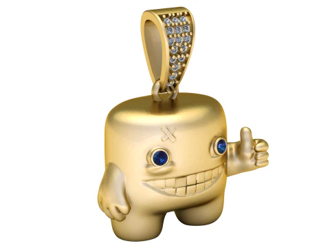 CARTOON PENDANT 3D PRINTABLE MODEL 3D Model