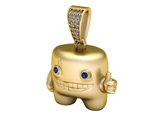 CARTOON PENDANT 3D PRINTABLE MODEL 3D Model