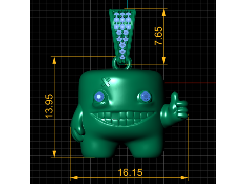 CARTOON PENDANT 3D PRINTABLE MODEL 3D मॉडल