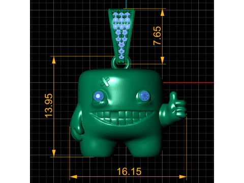 CARTOON PENDANT 3D PRINTABLE MODEL 3D Model