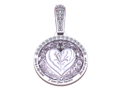 HEART COIN PENDANT 3D PRINTABLE MODEL Modèle 3D