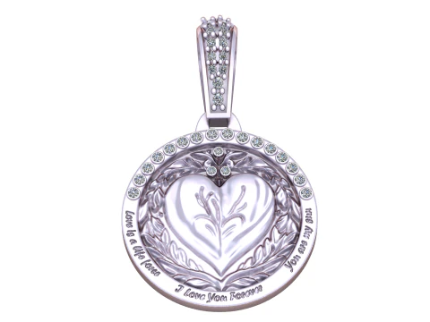 HEART COIN PENDANT 3D PRINTABLE MODEL 3D Model