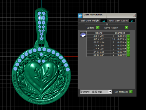 HEART COIN PENDANT 3D PRINTABLE MODEL Modèle 3D