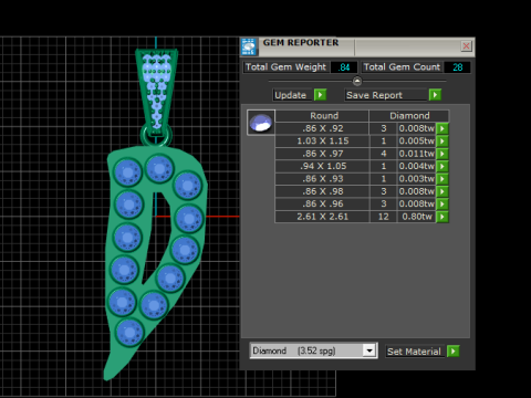 ALPHABET D PENDANT 3D PRINTABLE MODEL 3Dモデル