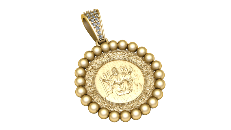 JESUS COIN PENDANT 3D PRINTABLE MODEL 3D मॉडल .c4d .max .obj .3ds .fbx .stl .blend
