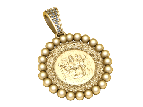JESUS COIN PENDANT 3D PRINTABLE MODEL Modello 3D