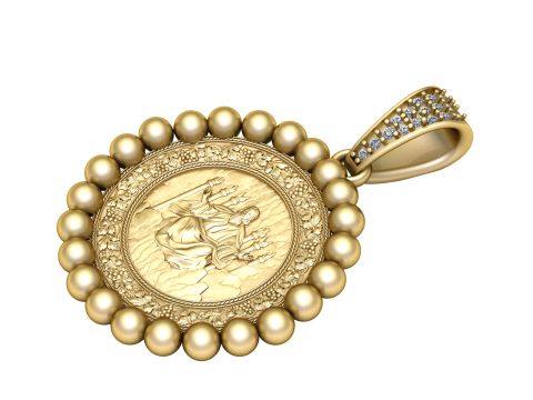 JESUS COIN PENDANT 3D PRINTABLE MODEL 3D मॉडल