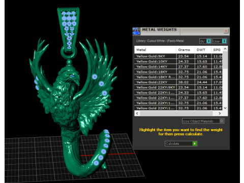 EAGLE SNAKE COMBO PENDANT 3D PRINTABLE MODEL 3D Model