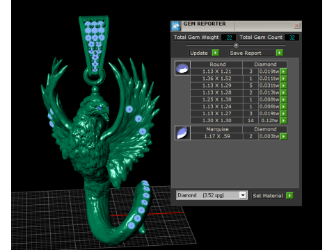 EAGLE SNAKE COMBO PENDANT 3D PRINTABLE MODEL 3D Model
