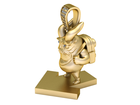 MONSTER STUDENT PENDANT 3D PRINTABLE MODEL 3D Модель