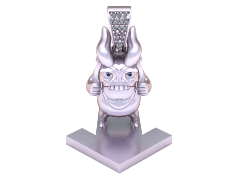 MONSTER STUDENT PENDANT 3D PRINTABLE MODEL 3D Модель