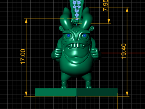 MONSTER STUDENT PENDANT 3D PRINTABLE MODEL 3D Модель