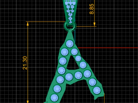 ALPHABET A PENDANT 3D PRINTABLE MODEL 3D Model