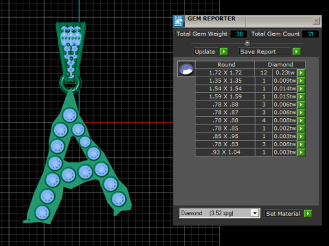ALPHABET A PENDANT 3D PRINTABLE MODEL 3D मॉडल