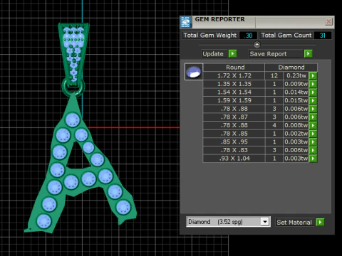ALPHABET A PENDANT 3D PRINTABLE MODEL 3D Model
