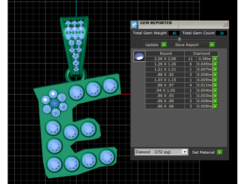 ALPHABET E PENDANT 3D PRINTABLE MODEL 3D Model