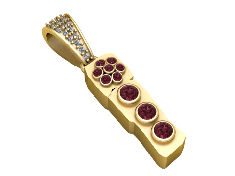 ALFABETO I PINGENTE 3D IMPRIM&iacute;VEL MODELO Modelo 3D