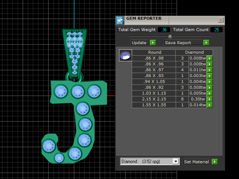 ALPHABET J PENDANT 3D PRINTABLE MODEL Modelo 3D
