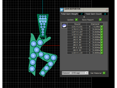 ALPHABET K PENDANT 3D PRINTABLE MODEL Modelo 3D