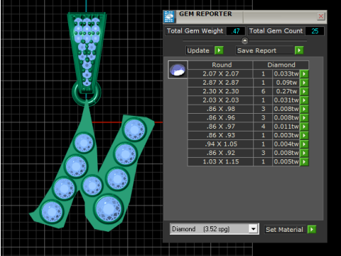 ALPHABET N PENDANT 3D PRINTABLE MODEL Modèle 3D