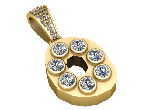 ALPHABET O PENDANT 3D PRINTABLE MODEL 3D Model