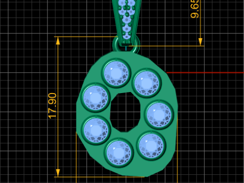 ALPHABET O PENDANT 3D PRINTABLE MODEL Modèle 3D