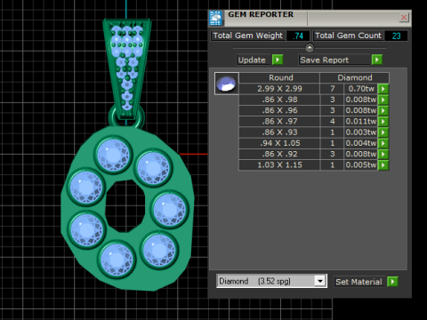 ALPHABET O PENDANT 3D PRINTABLE MODEL Modèle 3D