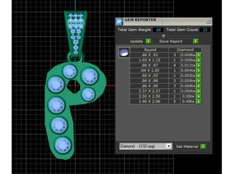 ALPHABET P PENDANT 3D PRINTABLE MODEL 3D Model