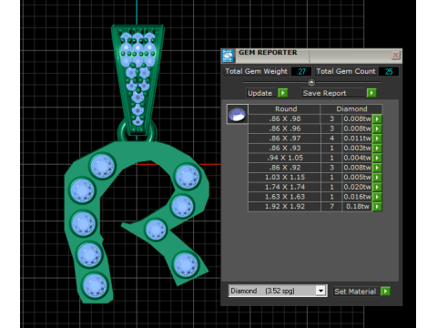 ALPHABET R PENDANT 3D PRINTABLE MODEL Modello 3D