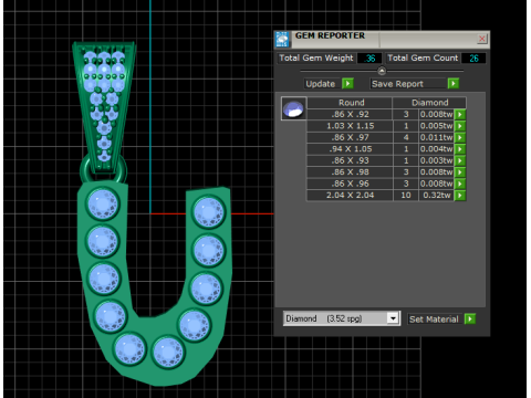 ALPHABET U PENDANT 3D PRINTABLE MODEL Model 3D
