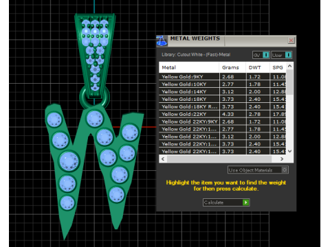 ALPHABET W PENDANT 3D PRINTABLE MODEL 3D-Modell