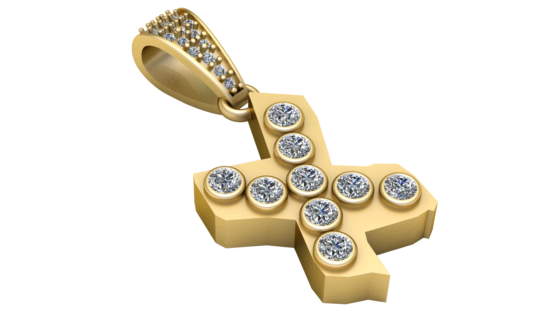 ALPHABET X PENDANT 3D PRINTABLE MODEL 3D Model .c4d .max .obj .3ds .fbx .stl .blend