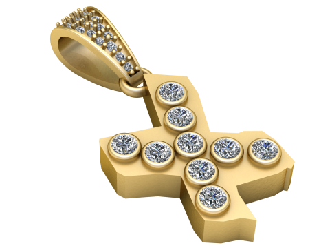 ALPHABET X PENDANT 3D PRINTABLE MODEL 3D Model