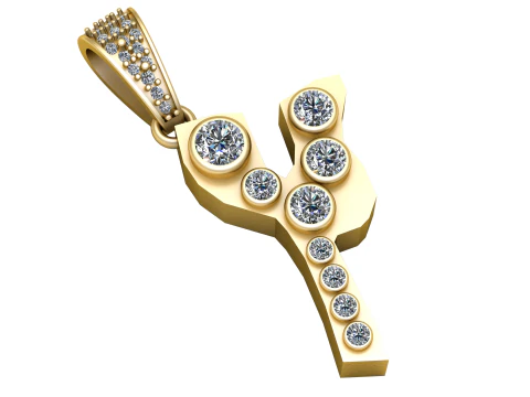 ALFABETO Y PINGENTE 3D IMPRIM&iacute;VEL MODELO Modelo 3D