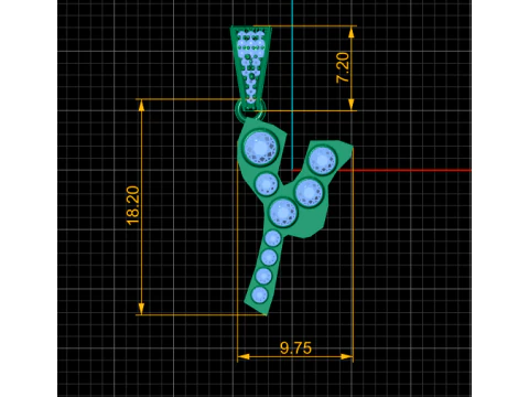 ALPHABET Y PENDANT 3D PRINTABLE MODEL 3D Model